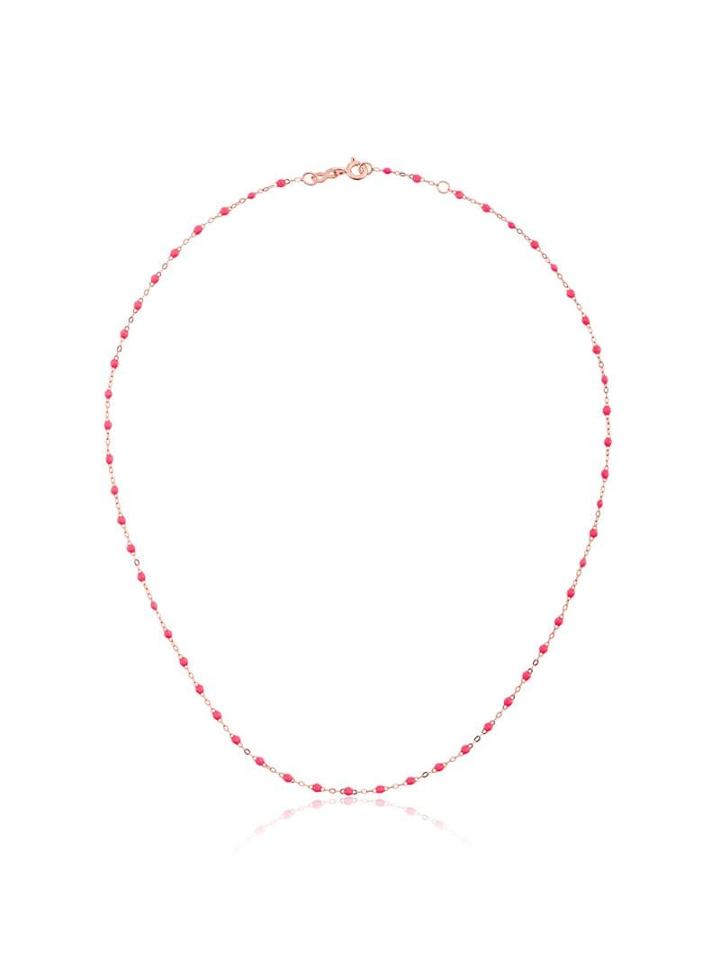 Gigi Clozeau Pink Rg Bead Rose Gold Necklace