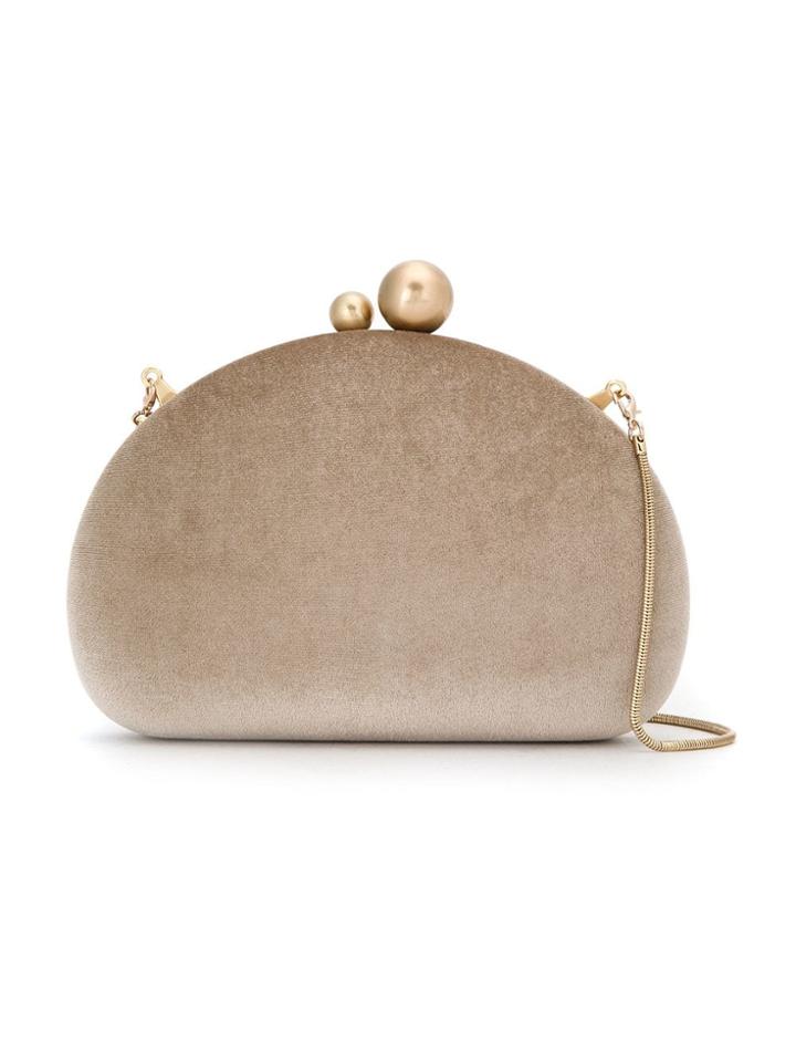 Isla Velvet Clutch - Neutrals