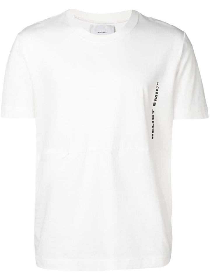 Heliot Emil Printed Logo T-shirt - White