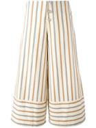 See By Chloé Striped Cropped Trousers - Nude & Neutrals