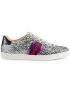 Gucci Ace Glitter Low-top Sneaker - Grey