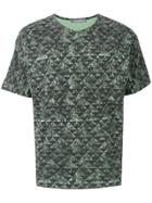 Issey Miyake Vintage 1980's Triangular Pattern T-shirt - Green
