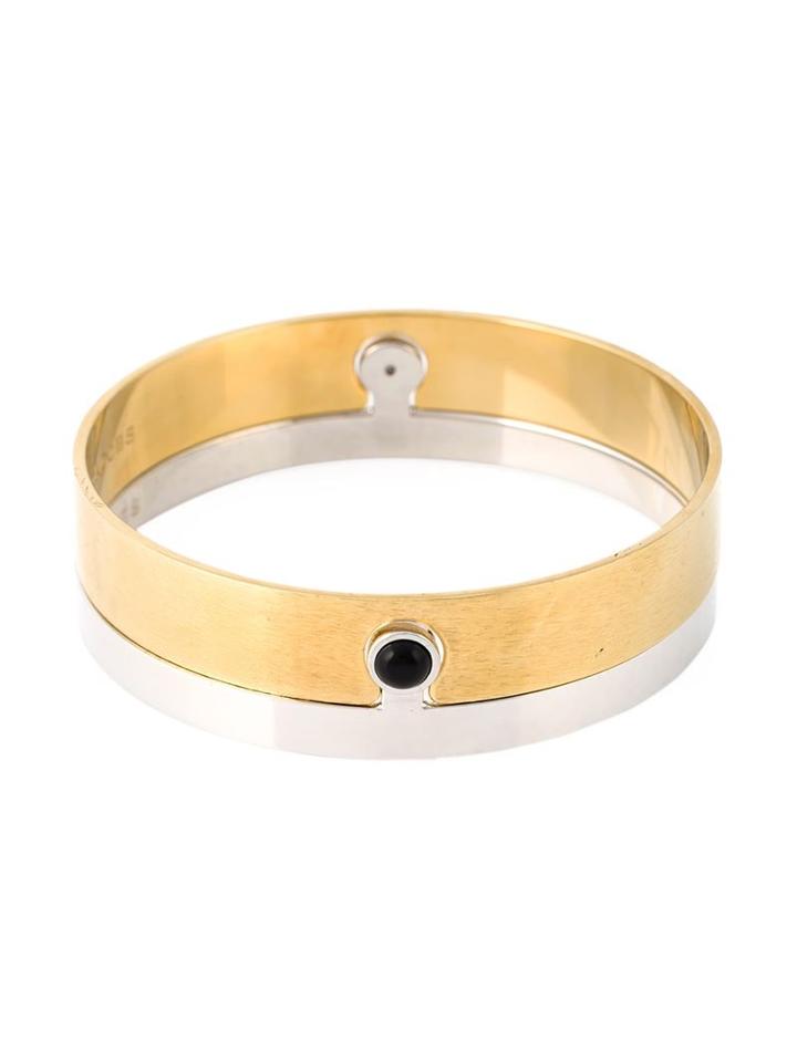 Marc By Marc Jacobs Puzzle Bracelet, Women's, Size: M/l, Metallic, Brass