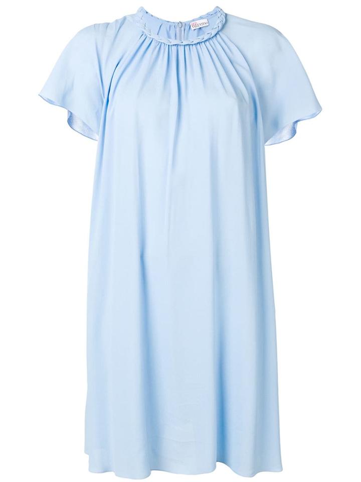 Red Valentino Braid Detail Shift Dress - Blue