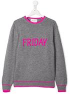 Alberta Ferretti Kids Teen Friday Intarsia Jumper - Grey