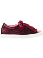 Fendi Lace-up Sneakers - Red