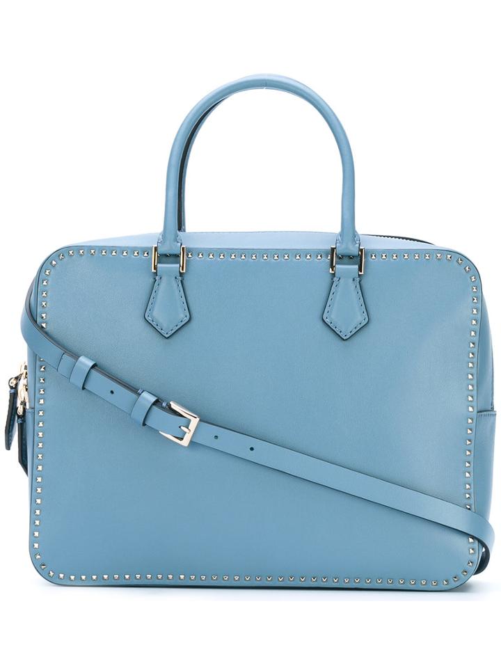 Valentino - Valentino Garavani Rockstud Duffle Tote - Women - Leather - One Size, Blue, Leather