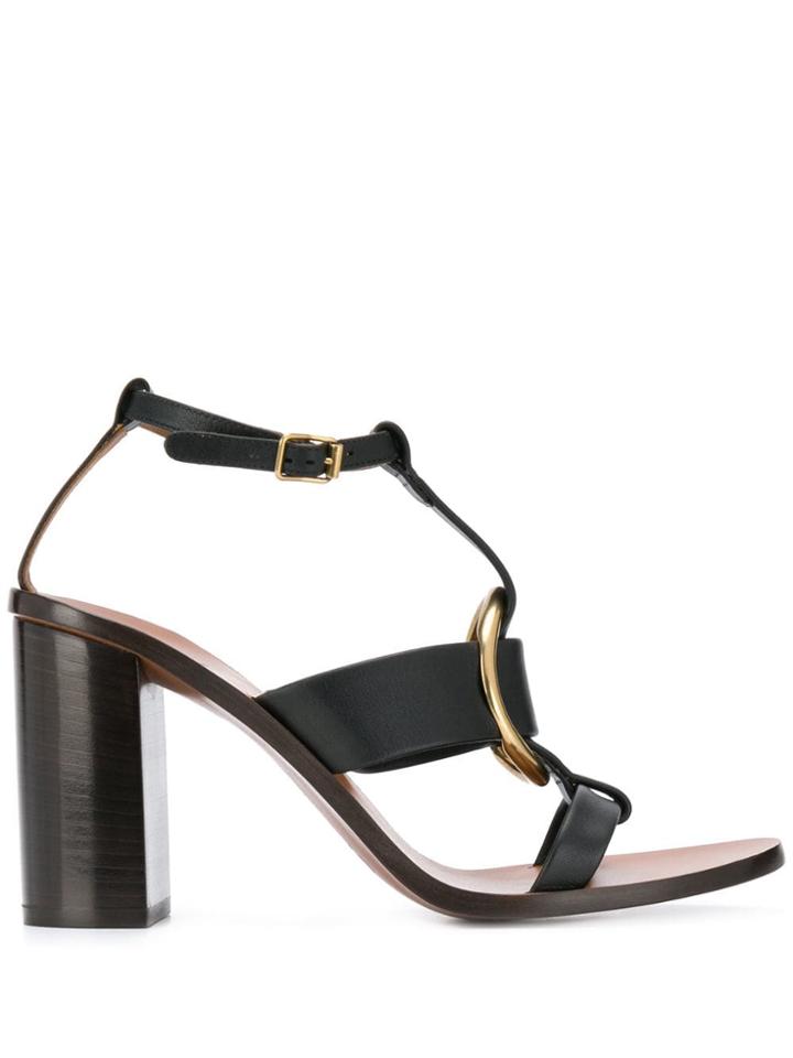 Chloé Block Heel Sandals - Black