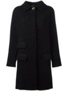 Sonia Rykiel Single Breasted Coat, Women's, Size: Medium, Black, Wool/cashmere/polyester/polyamide