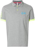 Sun 68 Fluorescent Detail Polo Shirt - Grey