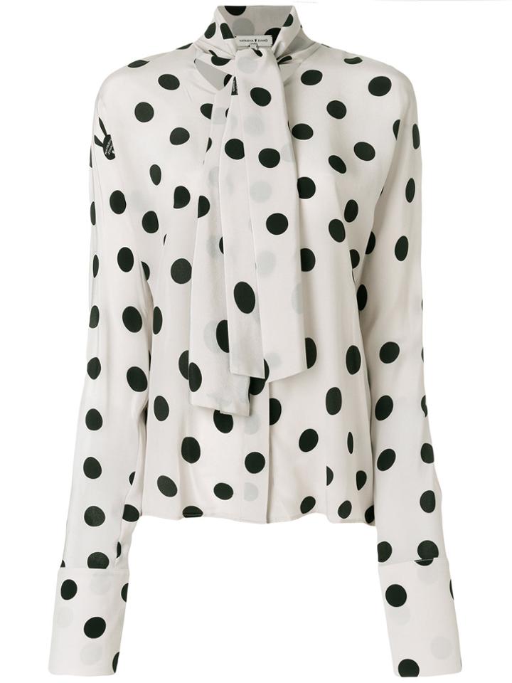 Natasha Zinko Polka Dot Blouse - Pink & Purple