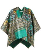 Ermanno Gallamini - Printed Oversized Jacket - Women - Cotton/polyester/viscose - One Size, Women's, Green, Cotton/polyester/viscose