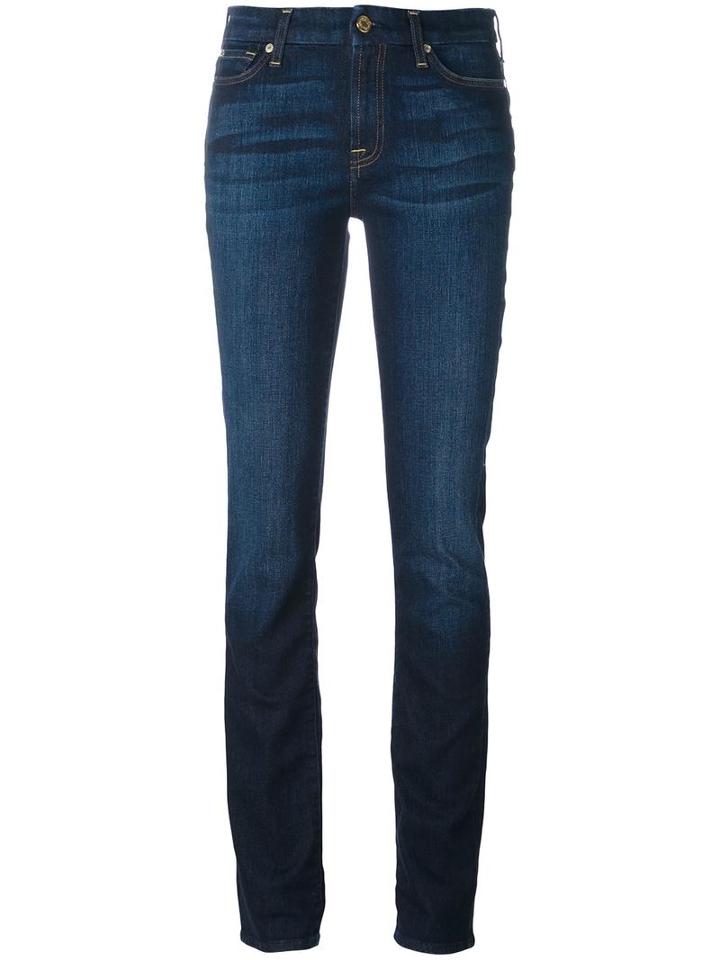 7 For All Mankind 'kimmie' Straight Leg Jeans, Women's, Size: 29, Blue, Cotton/polyurethane