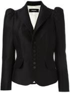 Dsquared2 Structure Shoulder Blazer, Women's, Size: 42, Black, Silk/polyester/viscose/wool