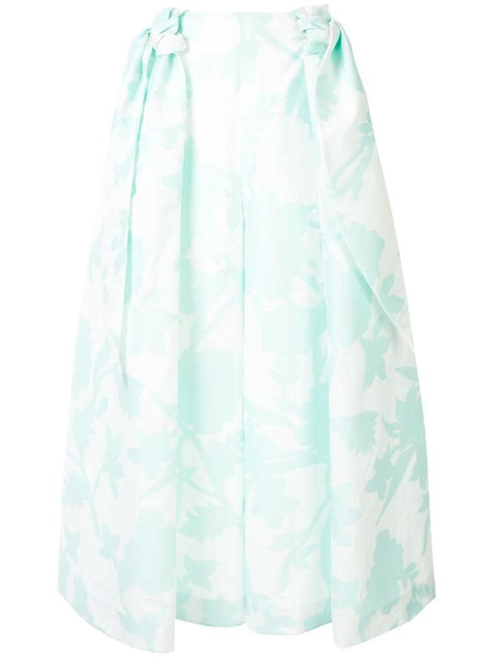 Delpozo Front Knot A-line Skirt - Green