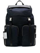 Fpm - Fabbrica Pelletterie Milano Double Buckle Backpack - Blue