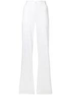 Pinko Textured Wide Leg Trousers - White