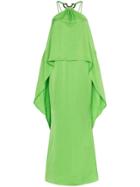 Cult Gaia Cocoon Faille Maxi Dress - Green
