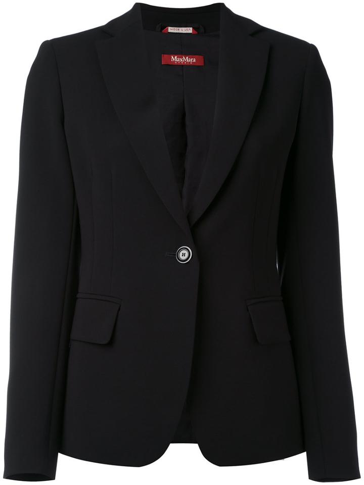 Max Mara Studio - Martina Blazer - Women - Polyester/acetate/triacetate - 42, Black, Polyester/acetate/triacetate