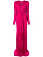 Givenchy Floor Length Empire Line Dress - Red