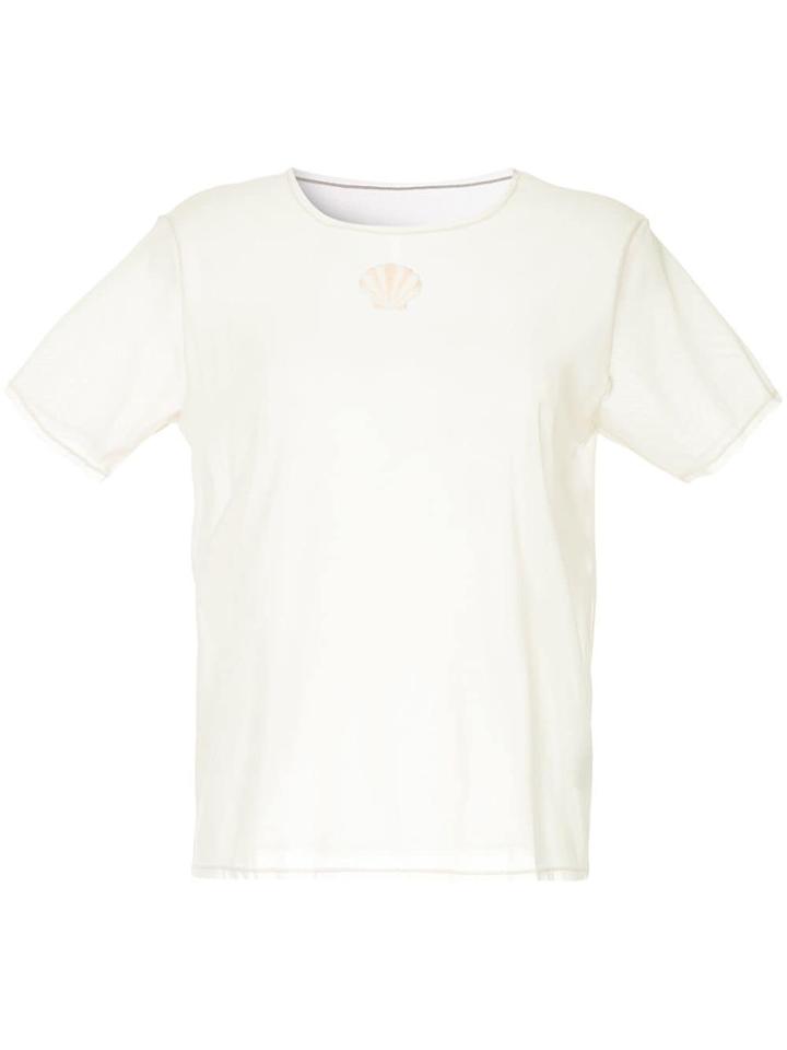 Tu Es Mon Trésor Shell Mesh T-shirt - Neutrals