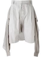 Unconditional Shorts With Wrapped Around Shirt, Men's, Size: S, Grey, Cotton