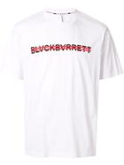 Blackbarrett Strikethrough Logo Print T-shirt - White
