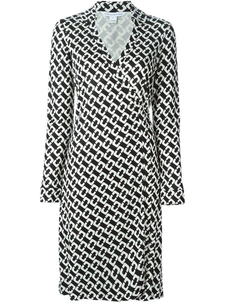 Diane Von Furstenberg Geometric Print Wrap Dress