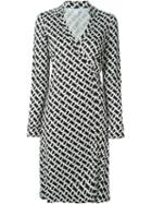 Diane Von Furstenberg Geometric Print Wrap Dress