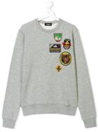 Dsquared2 Kids Teen Badges Sweatshirt - Grey