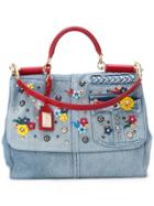 Dolce & Gabbana Foldover Denim Bag - Blue