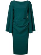 Greta Constantine Statement Sleeve Dress - Green