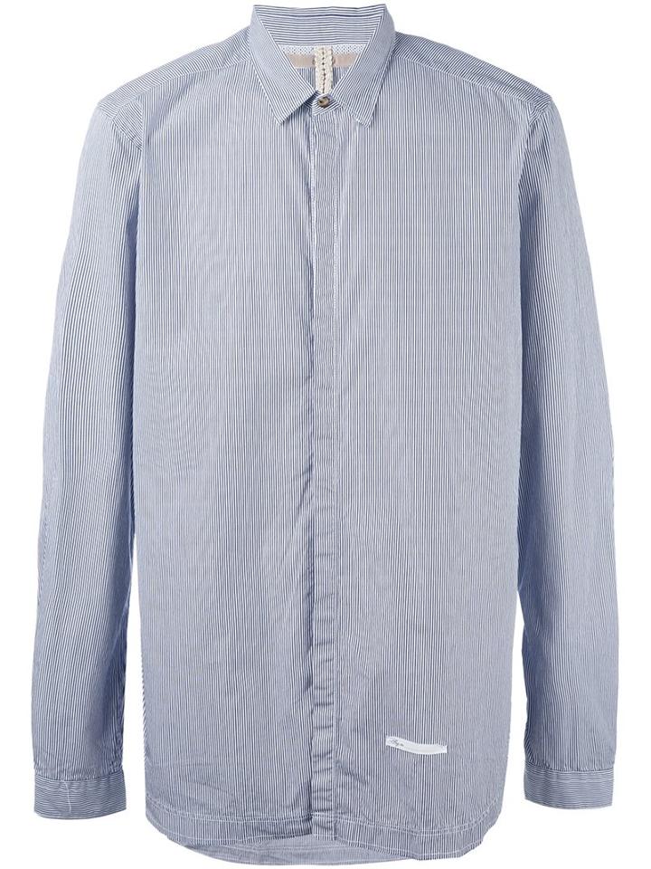 Dnl Concealed Fastening Shirt, Men's, Size: 40, Blue, Cotton/polyamide