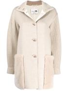 Manzoni 24 Cable Knit Sleeve Coat - Neutrals