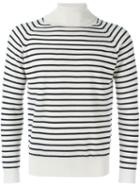Marc Jacobs Striped Roll Neck Jumper, Men's, Size: Medium, Nude/neutrals, Virgin Wool
