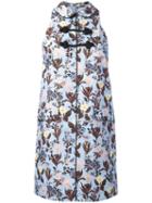Vivetta - Floral-print Mini Dress - Women - Cotton - 38, Blue, Cotton