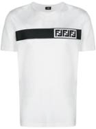 Fendi Logo Stripe T-shirt - White