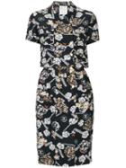 Chanel Pre-owned Cc Logo Short Sleeve Dress - Blue