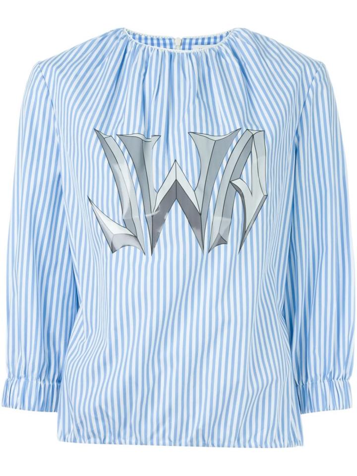 J.w. Anderson Logo Print Striped Shirt