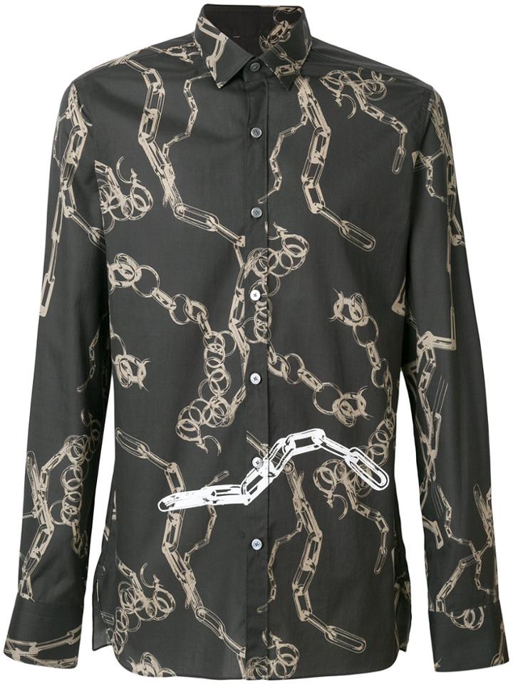Lanvin Chain-printed Shirt - Grey