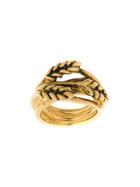 Aurelie Bidermann Leaf Embellished Ring - Gold