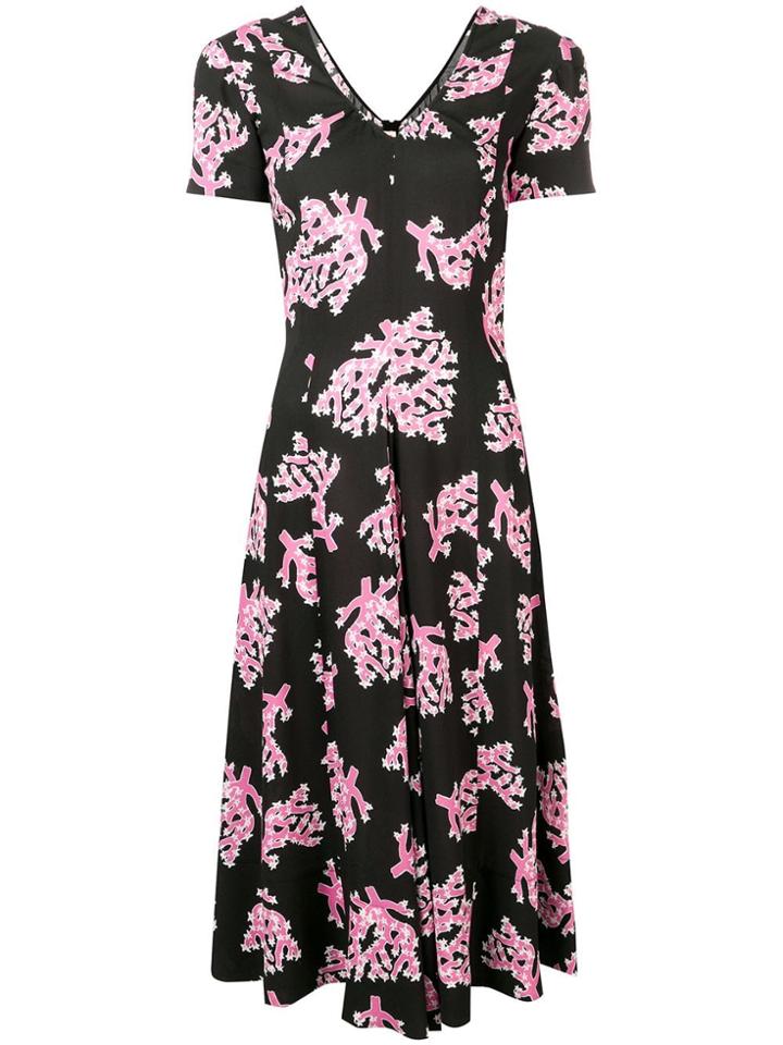 Marni Printed Midi Dress - Black