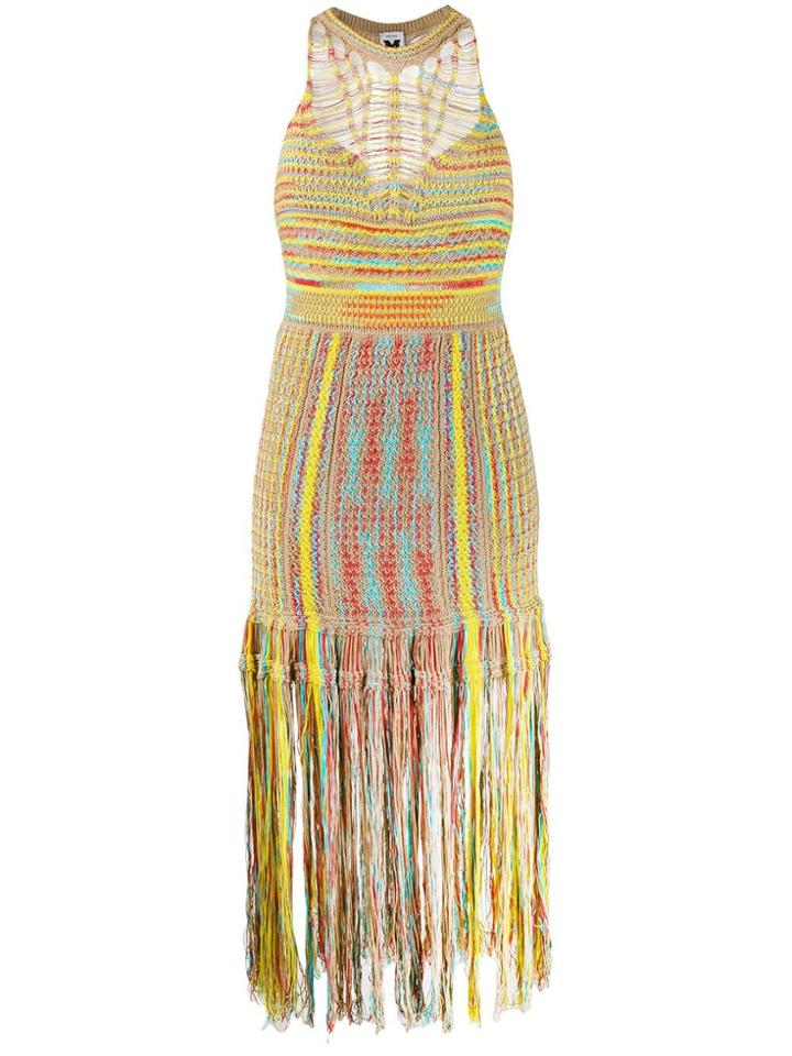 M Missoni Knitted Midi Dress - Neutrals