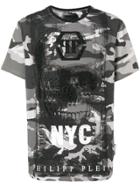 Philipp Plein Camouflage Skull T-shirt - Grey
