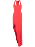 Jay Godfrey Side Slit Gown - Red