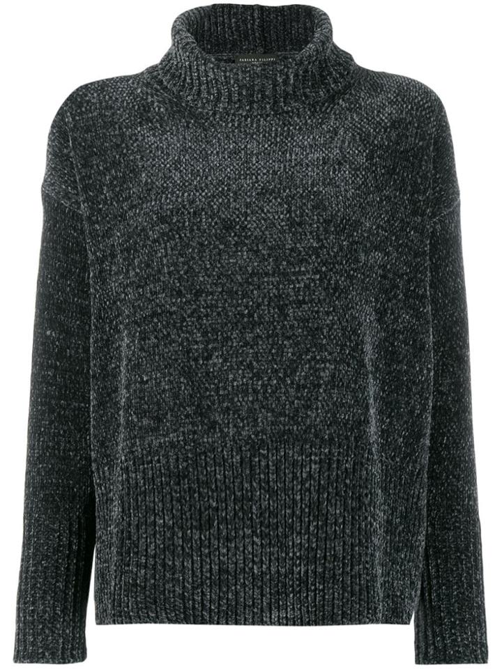Fabiana Filippi Roll-neck Flared Sweater - Green