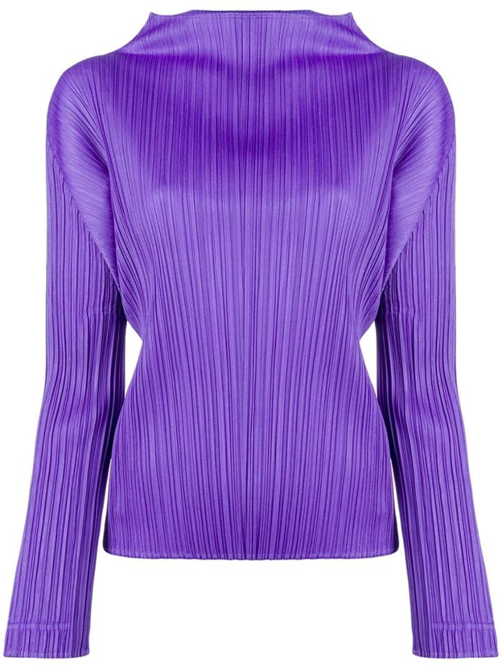 Pleats Please By Issey Miyake Pleated Top - Purple