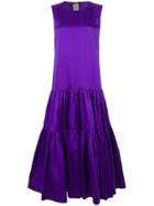 Maison Rabih Kayrouz Long Flared Dress - Pink & Purple