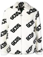 Gcds Puffer Logo Jacket - White