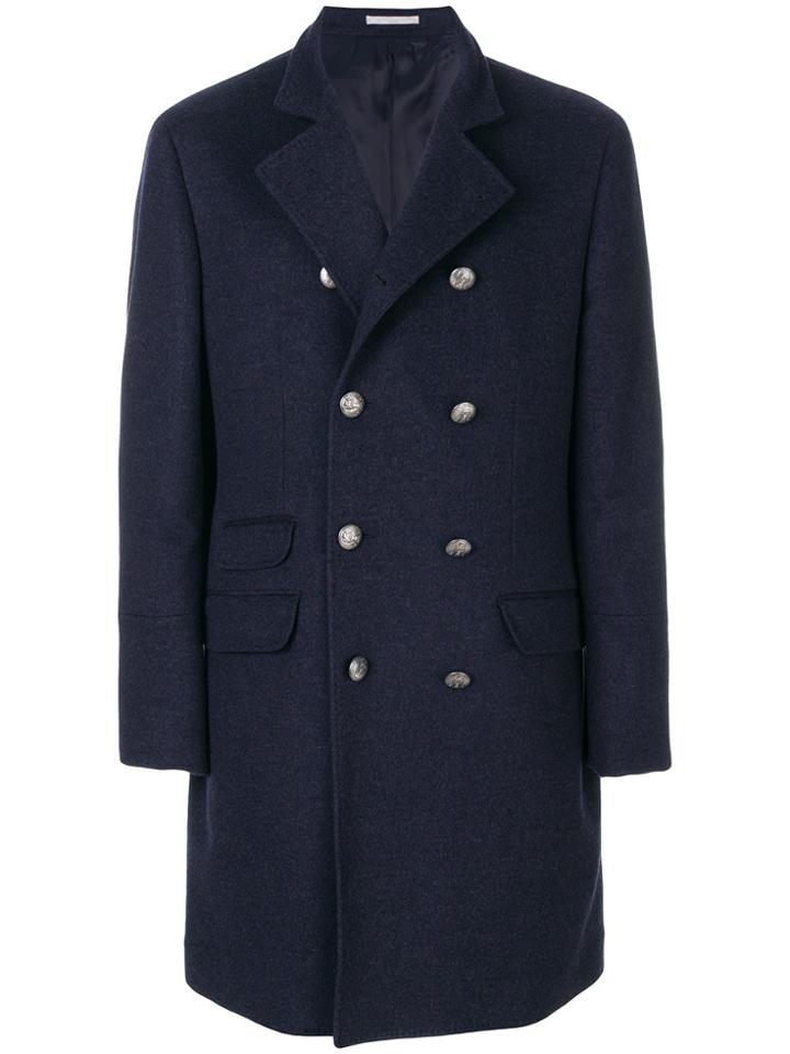 Brunello Cucinelli Double-breasted Coat - Blue